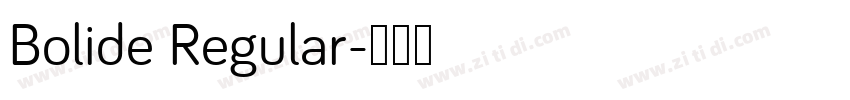 Bolide Regular字体转换